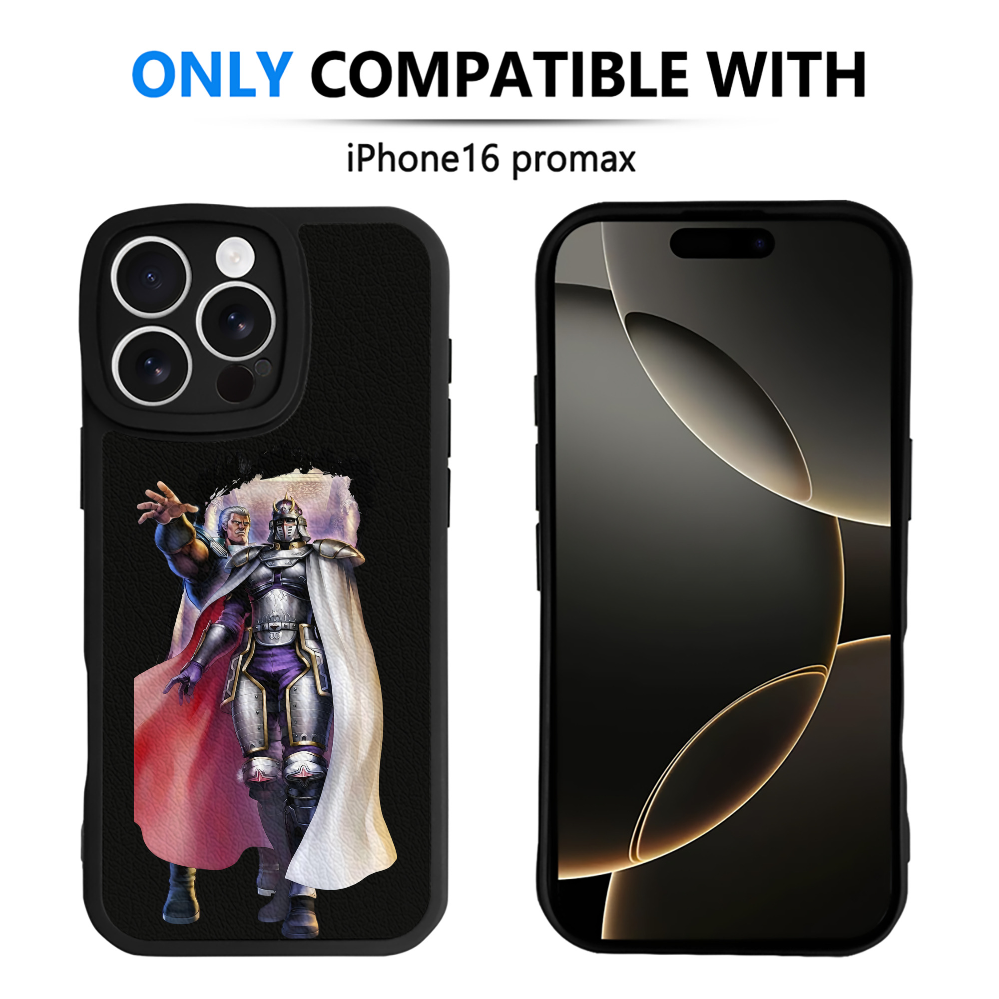 （画像用） 北斗の拳 Fist of the North Star 【iPhone 16シリーズ対応】シリコンスマホケース（レザー調） 材質：シリコン